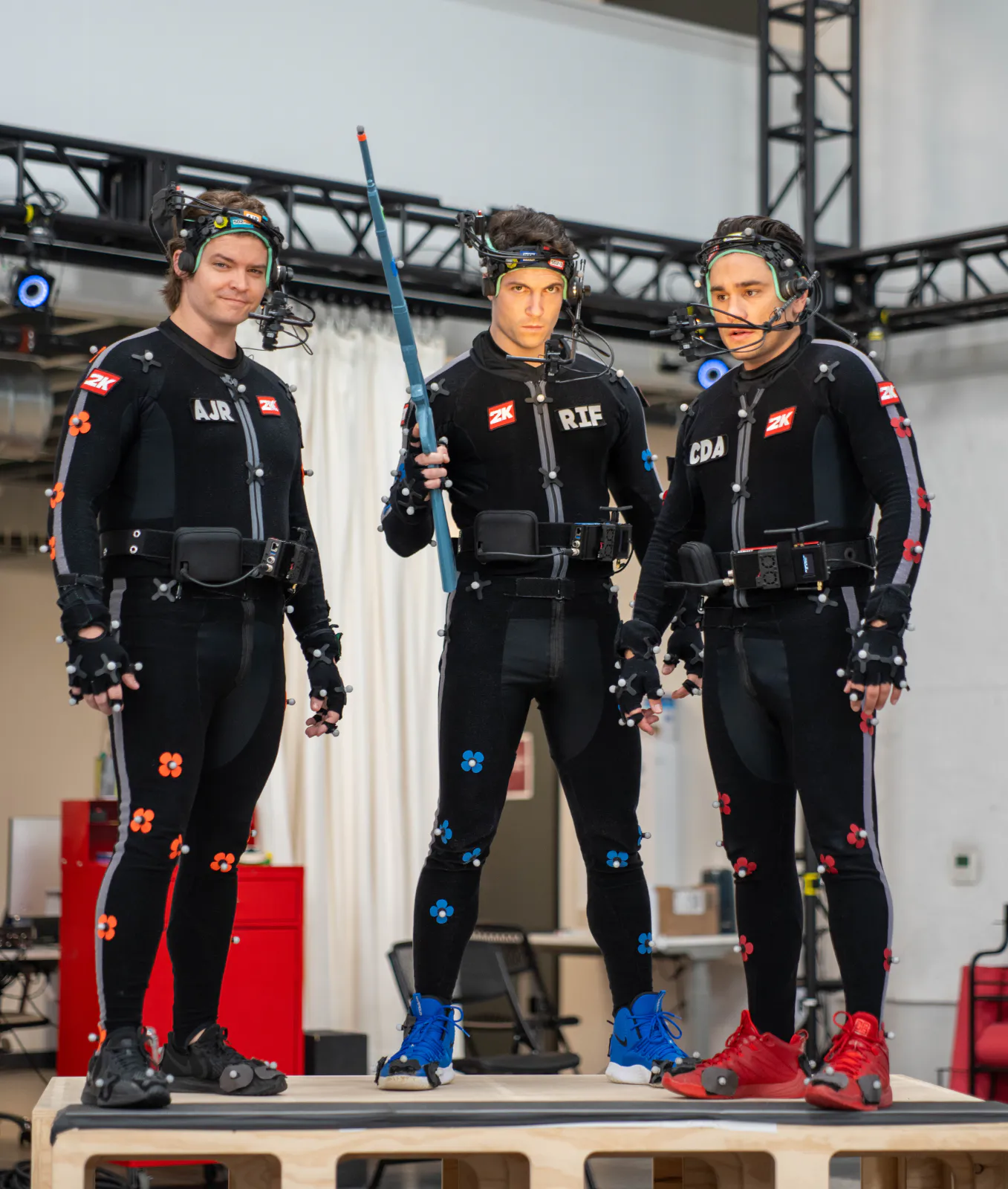 Andrew Russell with fellow Mafia performance-capture actors